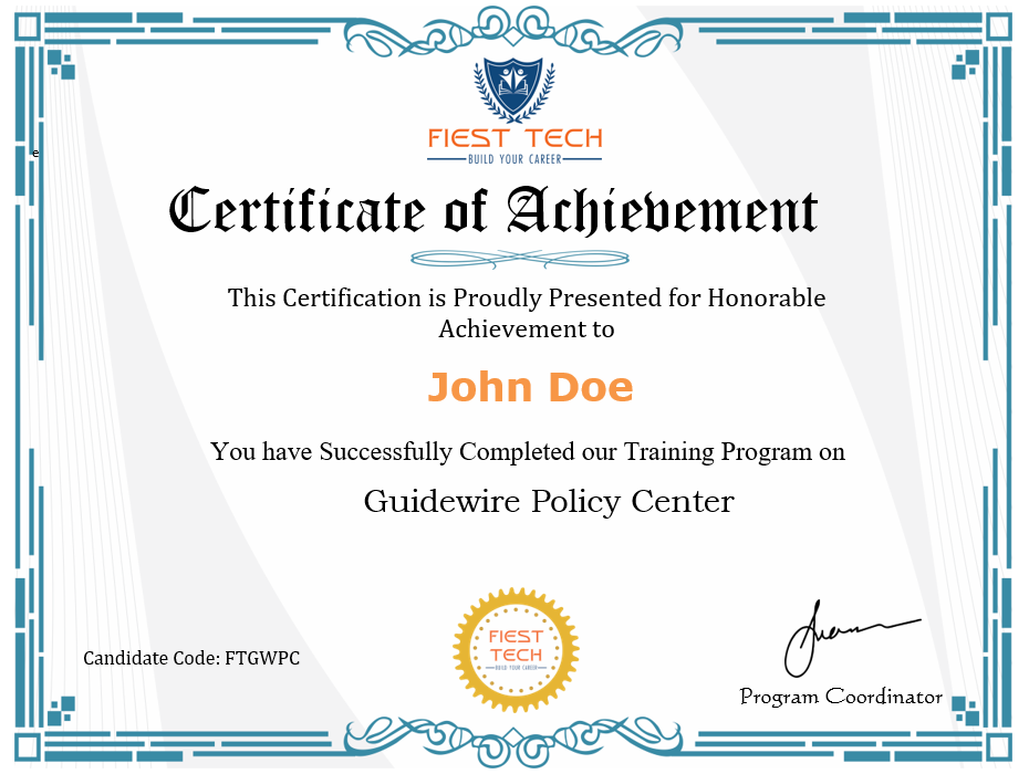 Guidewire Policy Center Certification Course